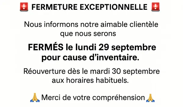 INVENTAIRE 